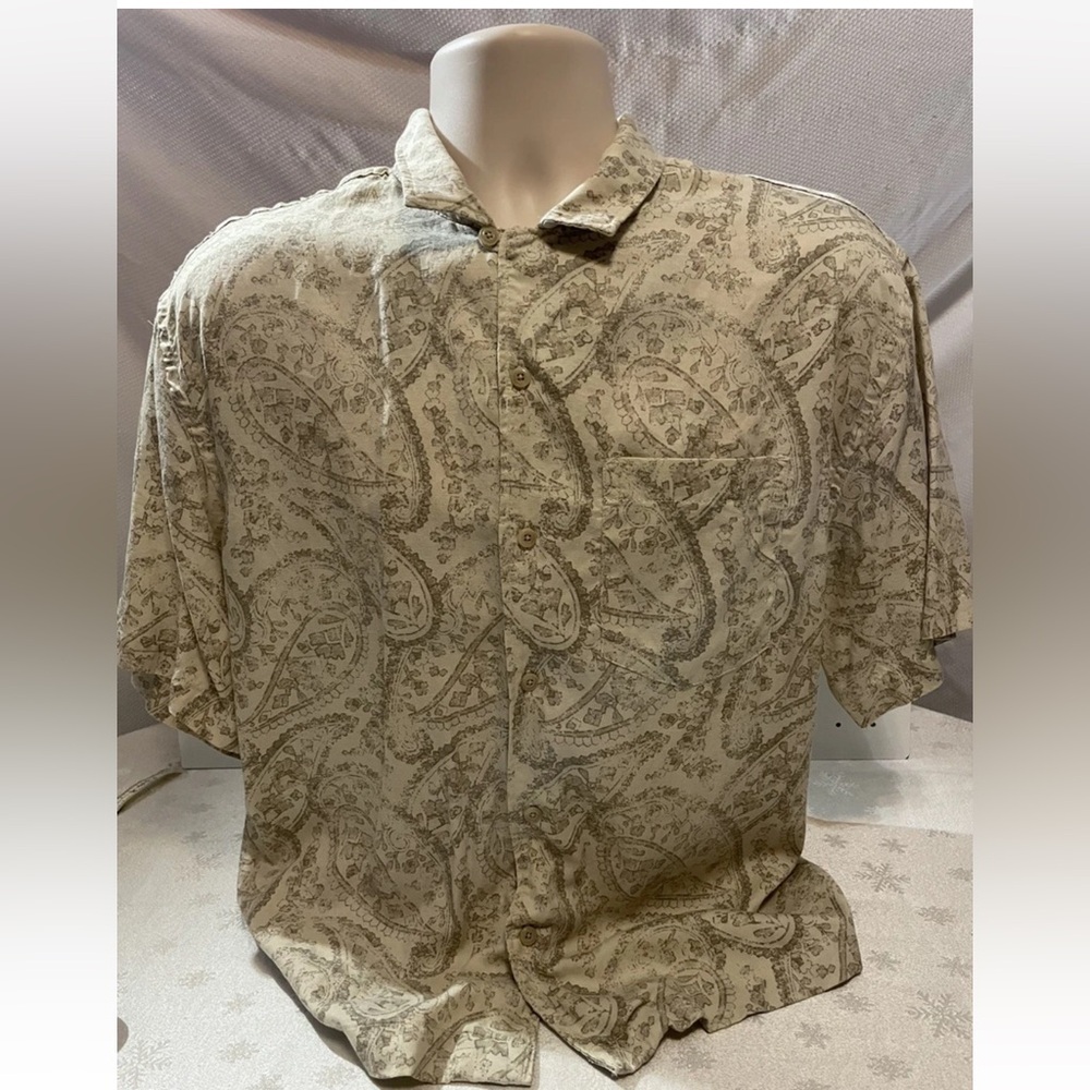 American Eagle Relaxed Fit Brown Short Sleeve Shirt W/Pocket